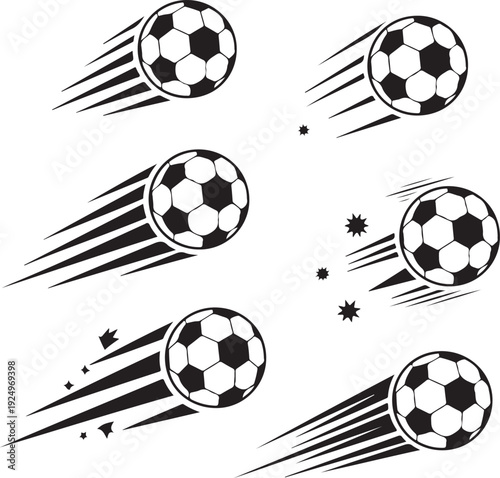 Speeding footballs or soccer balls