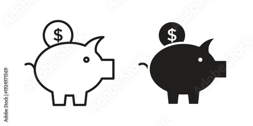 Piggy bank icon