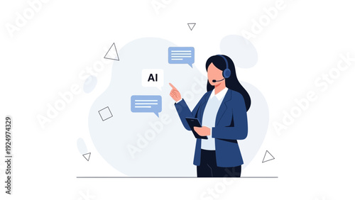 AI chatbot customer service representative helping with technology support