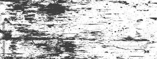 Grunge distressed wood texture background black and white with scratches and splatters for overlay and graphic design