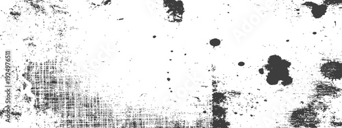 Distressed Black and White Grunge Texture with Ink Splatters and Scratches Overlay