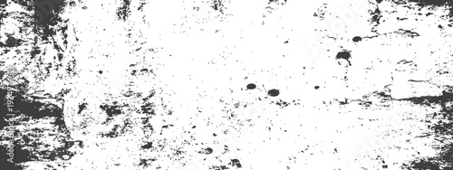 Distressed Black and White Grunge Texture Overlay with Gritty Scratches and Ink Splatters