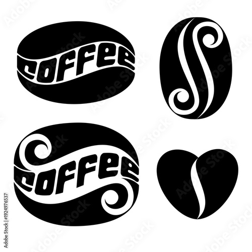 Coffee signs. Vector decoration element