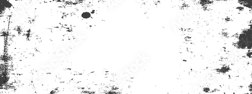 Grungy Black and White Overlay Texture with Ink Splatter