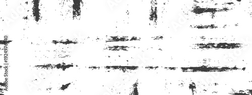 Black and white grunge distress texture overlay vector