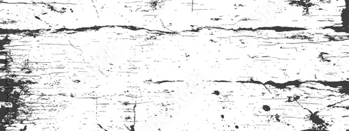 Grunge Distressed Wood Texture Overlay Black and White Background