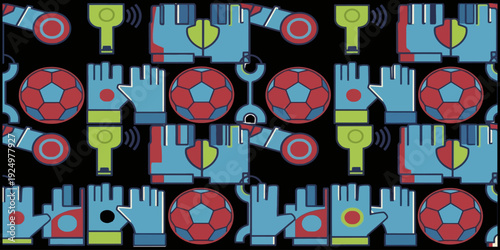 Global Football Championship Equipment Pattern World Cup Soccer Tournament Gear Sports apparel design, championship event branding, football club merchandise, and athletic-themed digital wallpapers.