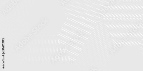 Hexagon dot white gray wave light technology texture background. Abstract big data digital concept simple