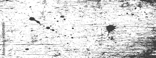 Abstract Distressed Grunge Texture with Ink Splatters Scratches Vector Overlay Background Black White