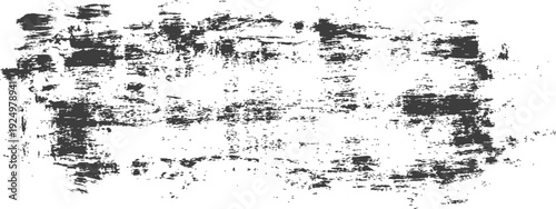 Abstract Grunge Black and White Texture Overlay Distressed Brush Stroke Background Element