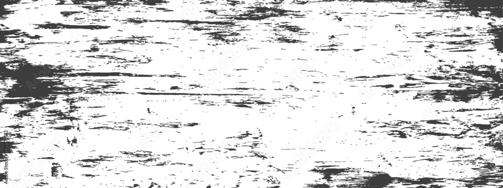 Fototapeta premium Black and White Grunge Distressed Texture Vector Background Overlay Aged Rough Surface Graphic Element for Design