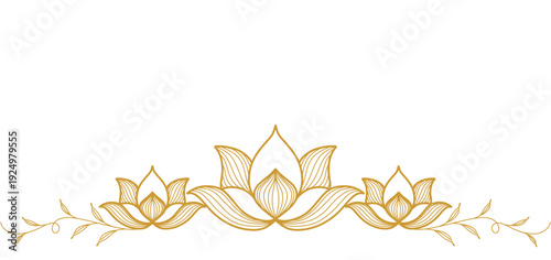 Vector design illustration of lotus flower and tree leaf branches for Vesak Day eps 2