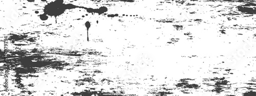 Abstract Monochrome Grunge Texture with Ink Splatter and Distressed Surface Background Overlay Vector