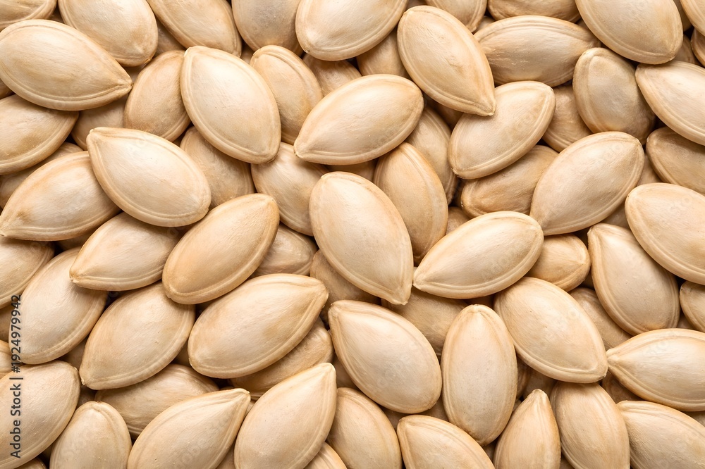 Fototapeta premium Pumpkin seeds close‑up