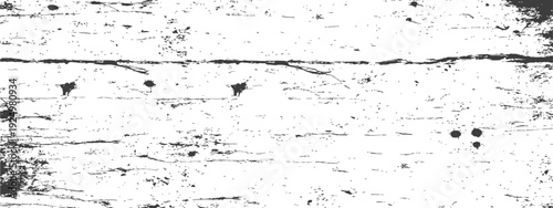 Distressed Black and White Grunge Wood Texture Overlay Vector