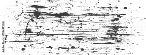Distressed Grunge Ink Splatter and Scratch Texture Black and White Background Vector Graphic
