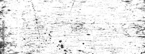 Black and white distressed grunge overlay texture with scratches and ink splatters abstract vintage vector background