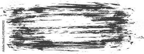 Abstract Grunge Black Paint Brush Stroke Texture Element