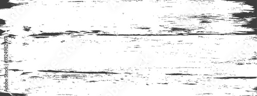 Distressed Grunge Wood Texture Vector Overlay in Black and White