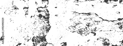 Distressed Grunge Texture Overlay Vector Background Black and White Rough Surface Element