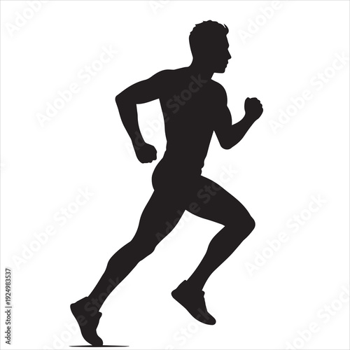 runner silhouette vector