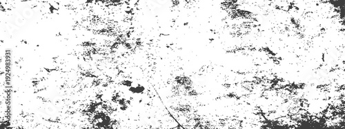 Distressed Black and White Grunge Texture Overlay Vector Background