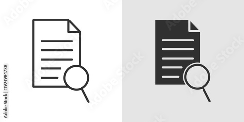 Report File Icon representing document management, business reporting, and organized files. Stroke, filled, and colored vector illustration.