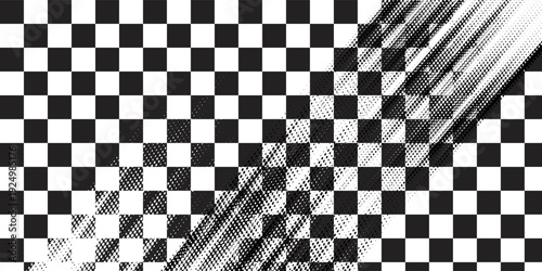 PrintRacing flag grunge design of vector car racing sports, car rally and motocross. eps10