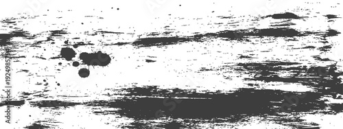 Grunge Black and White Texture with Ink Splatters and Brush Strokes