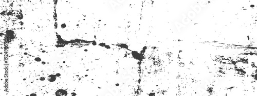 Abstract grunge texture background with ink splatters distressed elements and rough edges monochrome design