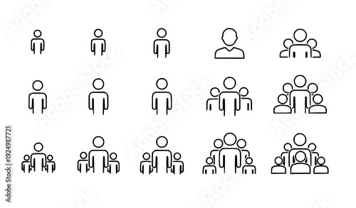 Generative AI line icon set artificial intelligence sparkle technology symbol vector illustration