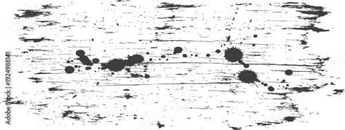 Black and white grunge texture with ink splatters and scratched weathered surface overlay
