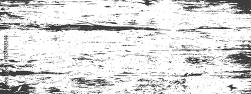Distressed Grunge Wood Texture Background Vector in Black and White