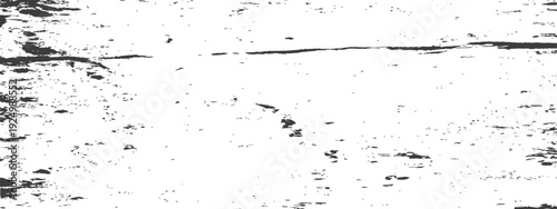Distressed Grunge Texture Vector Background with Wood Grain Effect Black and White Rough Surface Overlay