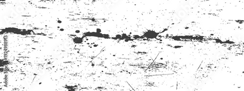 Grungy Black and White Ink Splatter and Scratch Distress Texture Background Vector Graphic