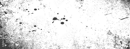 Black and White Grunge Texture with Ink Splatters and Distressed Overlay
