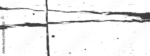 Abstract Grunge Black and White Texture with Distressed Brush Strokes and Ink Splatters for Overlay Background