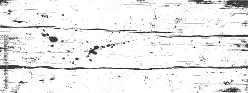 Grunge distressed wood texture with ink splatters and scratches