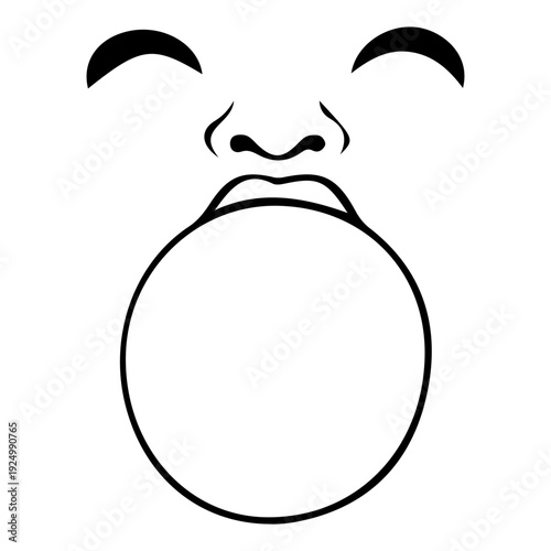 Face Blowing Bubble Gum