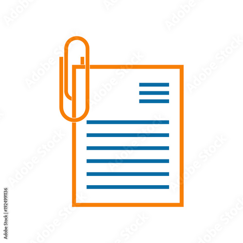 Document icon isolated on white background