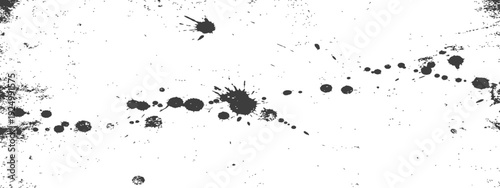 Black Ink Splatter and Grunge Texture Overlay Background