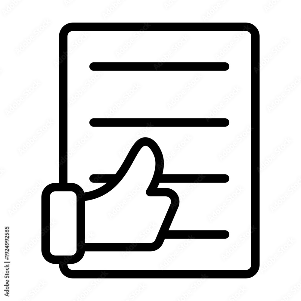 Obraz premium Approved Document Vector Line Icon Design