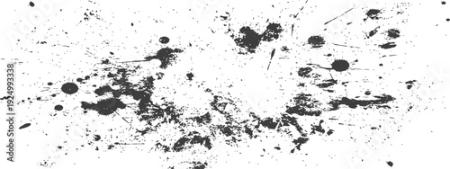 Abstract Black and White Ink Splatter Grunge Texture Background