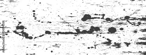 Distressed Black Ink Splatter and Grunge Texture Overlay Background