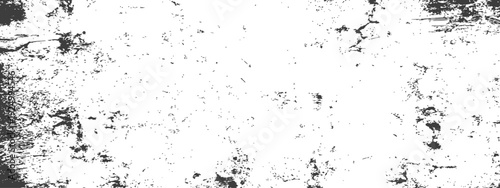 Abstract Distressed Black and White Grunge Texture Background Vector Rough Worn Overlay with Scratches and Grainy Elements