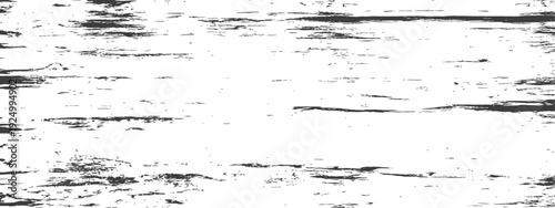 Distressed Grunge Texture with Rough Horizontal Lines Black and White Vector Background