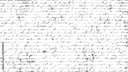 Foto Faded handwritten script texture on white background