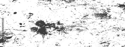 Distressed Grunge Texture with Ink Splatters Black and White Vector Background (1)