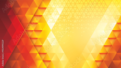 Abstract Geometric Red Yellow triangle background. Modern triangles background, Abstract Triangle shapes design. Creative ideas for business presentations, template