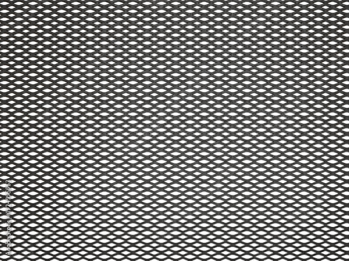 Dark expanded metal mesh pattern isolated on a transparent background